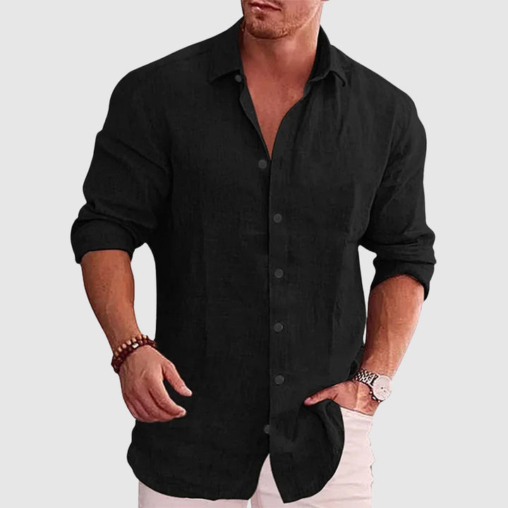 Kevin | Chemise Homme Lin Manches Longues