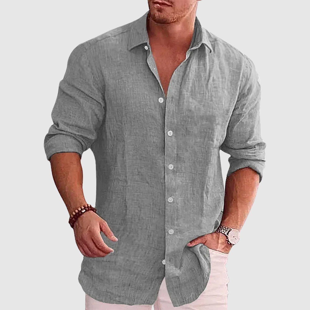 Kevin | Chemise Homme Lin Manches Longues