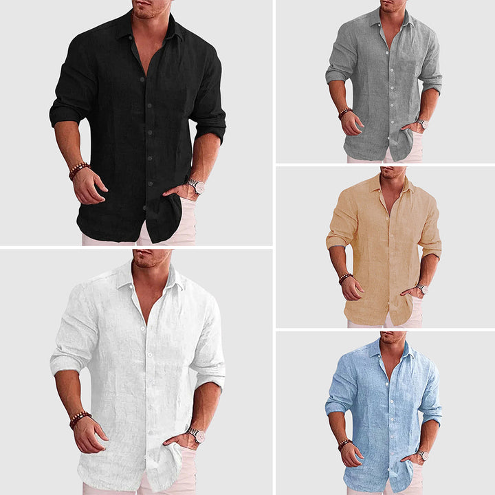 Kevin | Chemise Homme Lin Manches Longues