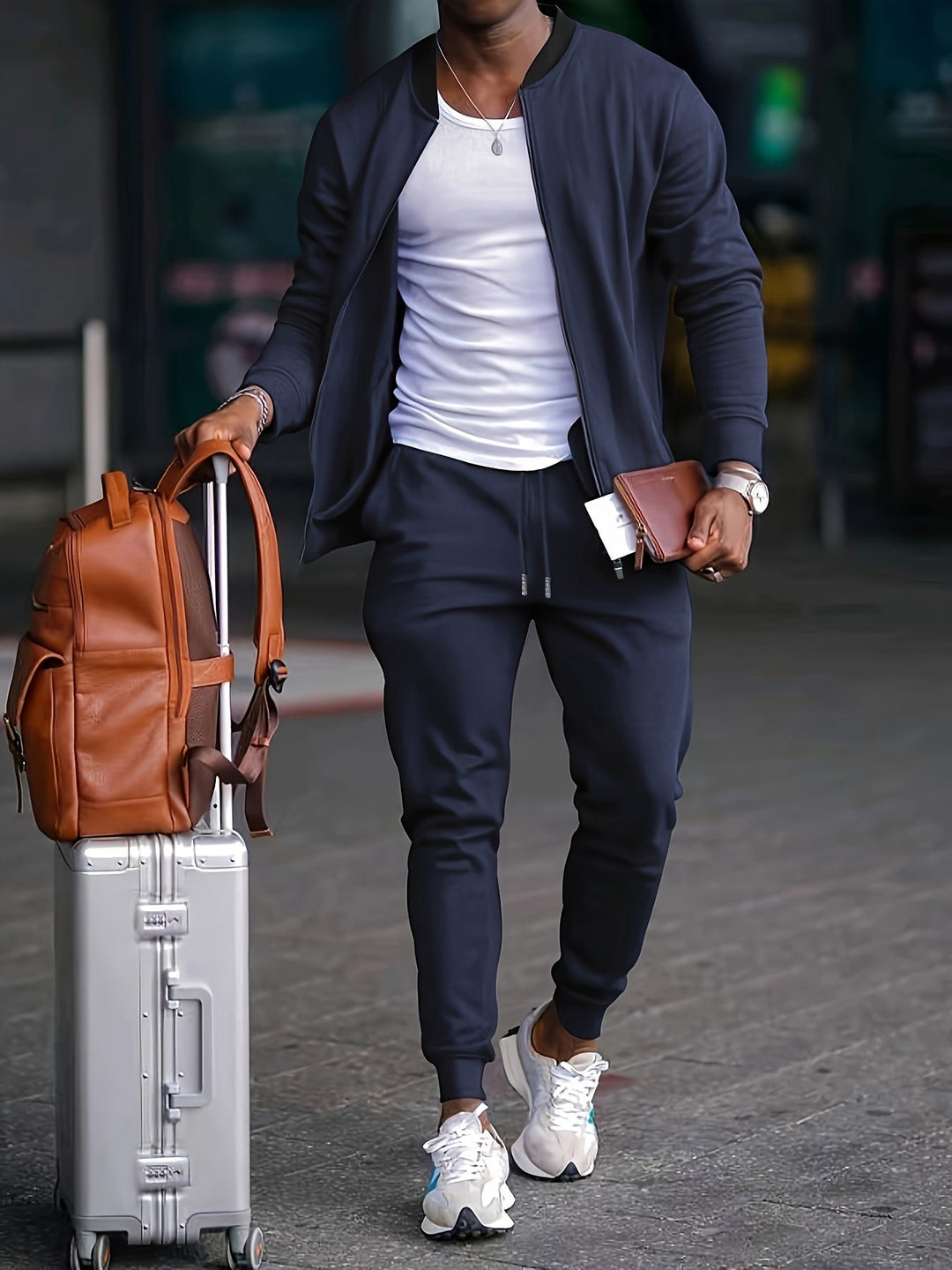 Kevin | Ensemble Jogging Homme Veste Zippée T-Shirt