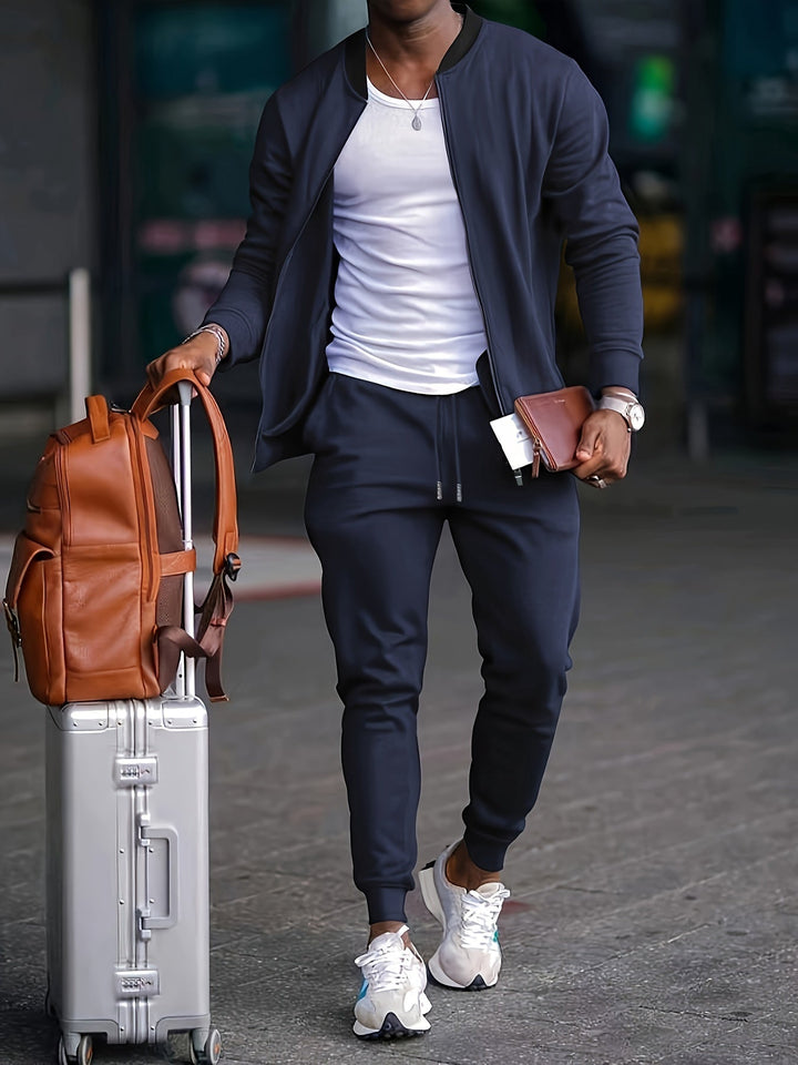 Kevin | Ensemble Jogging Homme Veste Zippée T-Shirt
