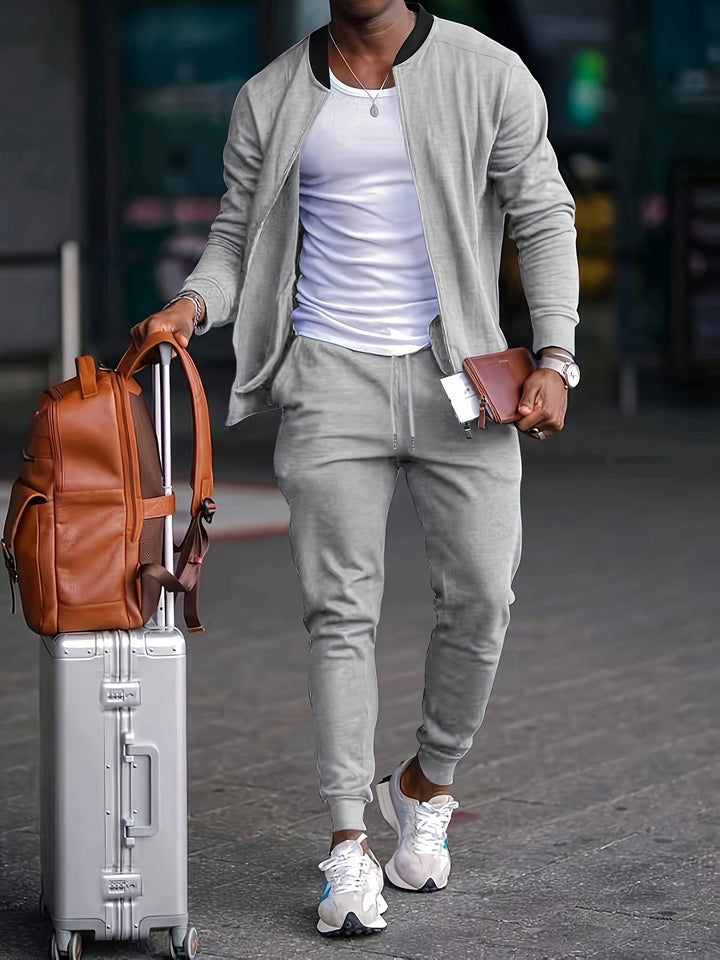 Kevin | Ensemble Jogging Homme Veste Zippée T-Shirt
