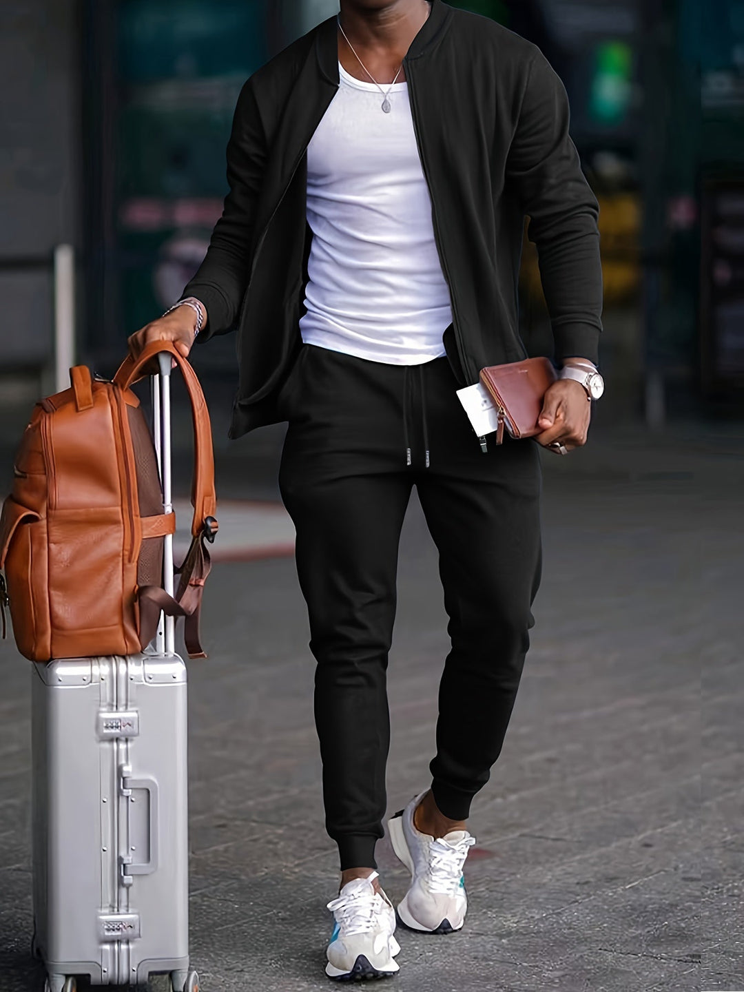 Kevin | Ensemble Jogging Homme Veste Zippée T-Shirt