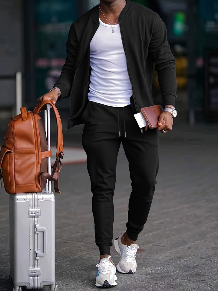 Kevin | Ensemble Jogging Homme Veste Zippée T-Shirt