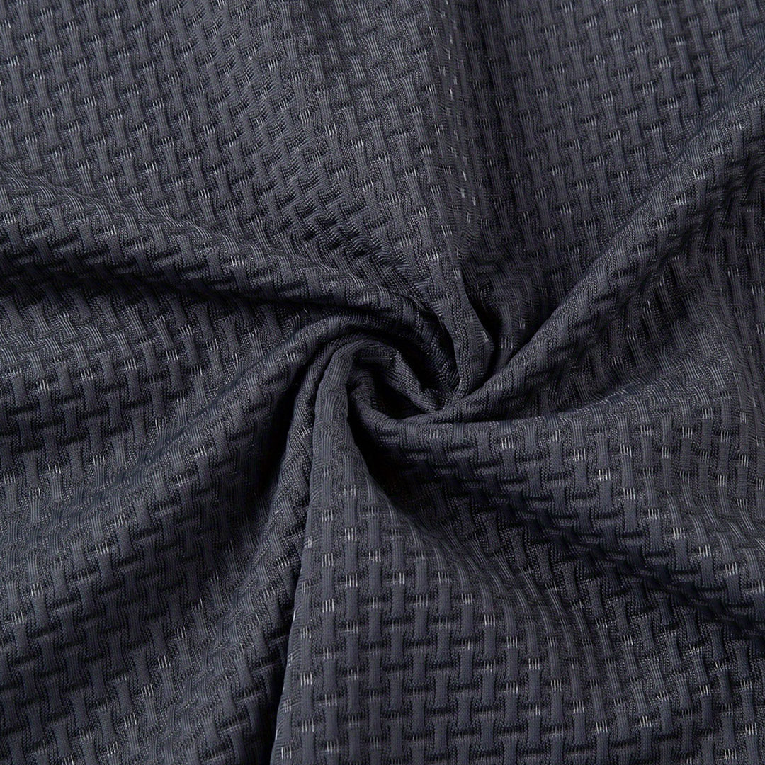 Kevin | Polo Gaufré Homme Gris Manches Courtes