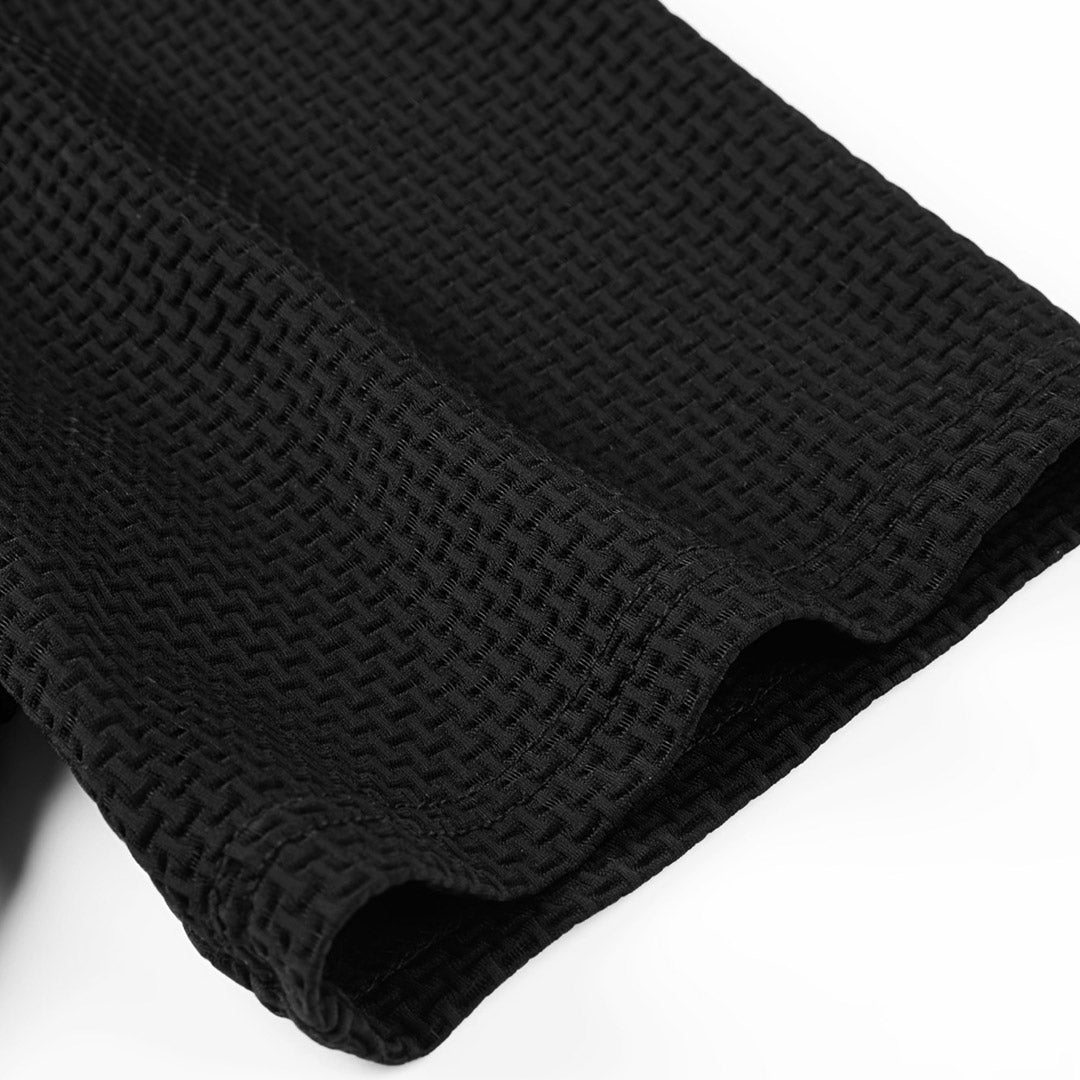 Kevin | Polo Gaufré Homme Gris Manches Courtes
