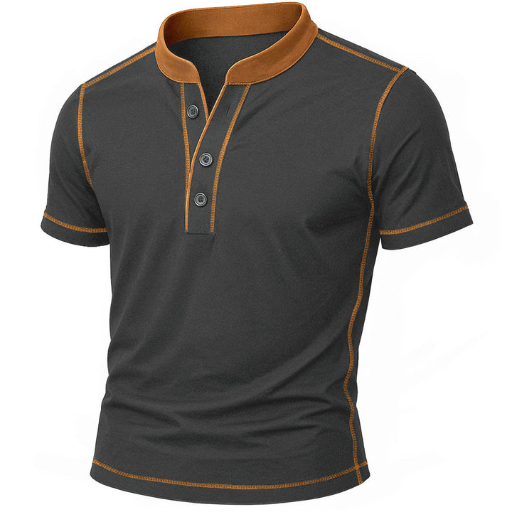 Kevin | T-shirt Homme Col Montant Bicolore