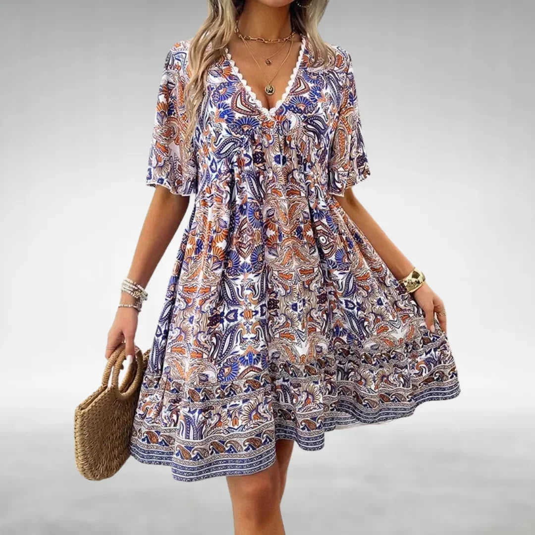Laura | Robe Femme Imprimée Paisley Bohème