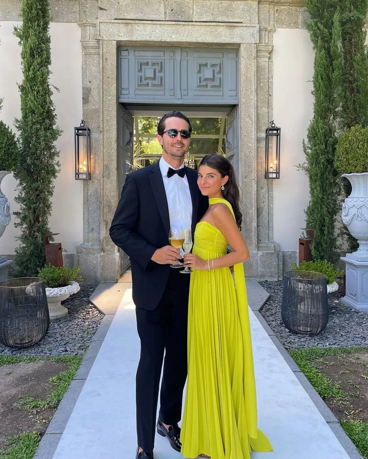 Laura | Robe de Soirée Longue Plissée Femme