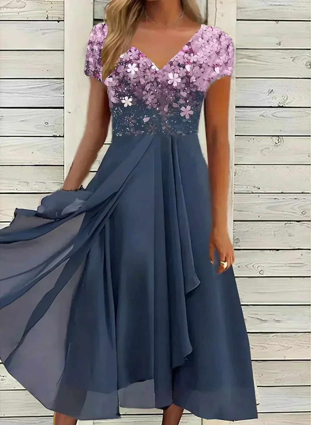 Laura | Robe de Soirée Midi Paillettes Noire