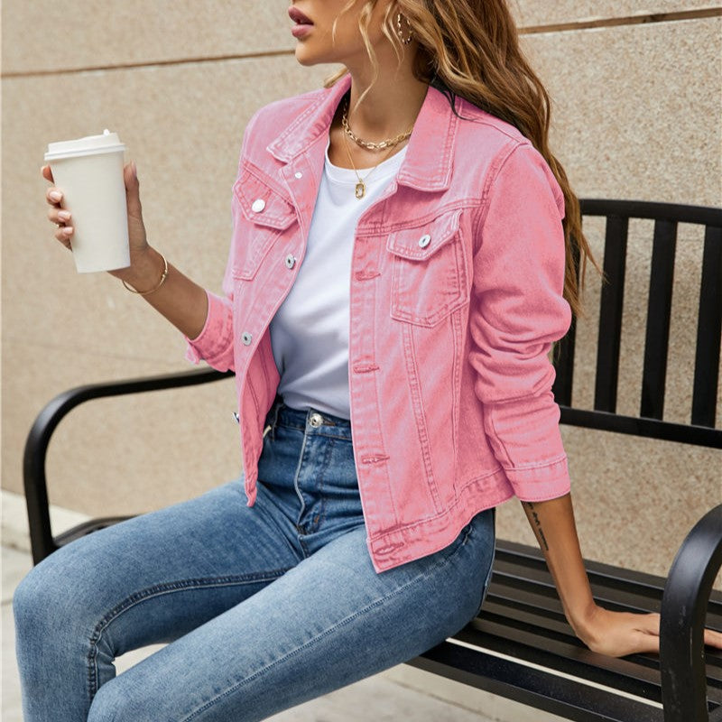 Laura | Veste en Jean Blanche Coupe Ample Femme