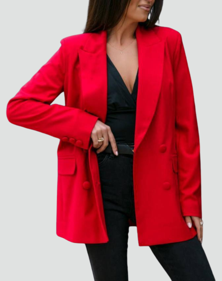 Laure | Blazer Croisé Ample Femme Bleu Clair