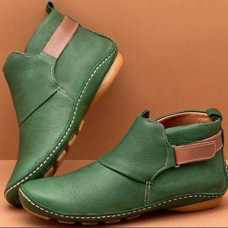 Laure | Bottines Femme Cuir Plates Confort