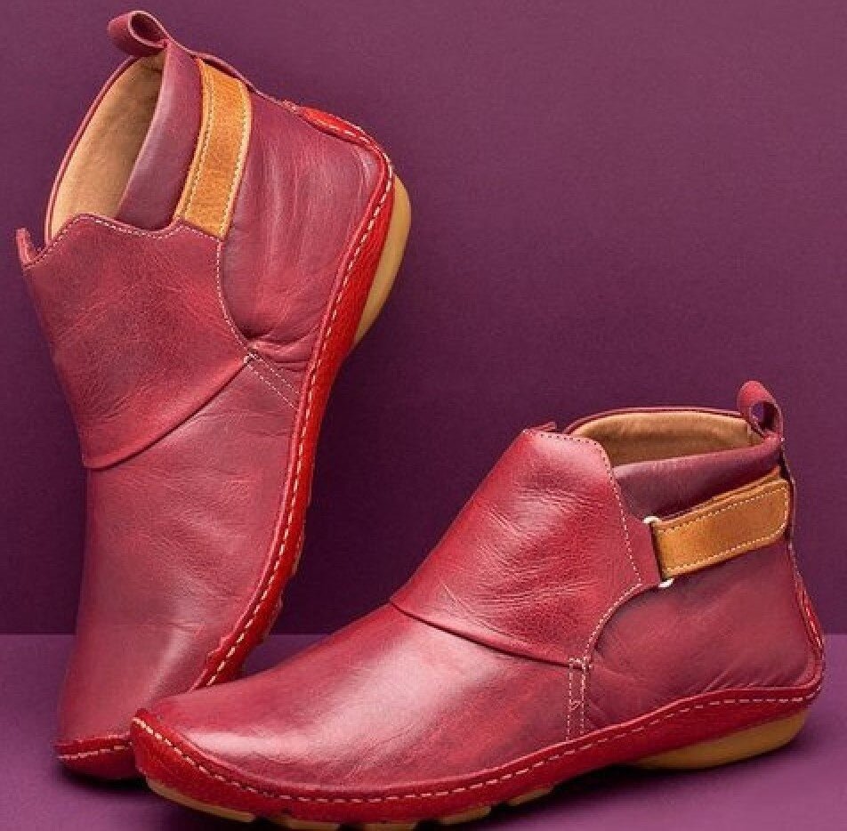 Laure | Bottines Femme Cuir Plates Confort