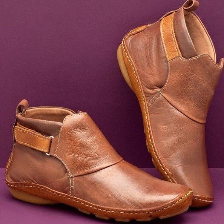 Laure | Bottines Femme Cuir Plates Confort