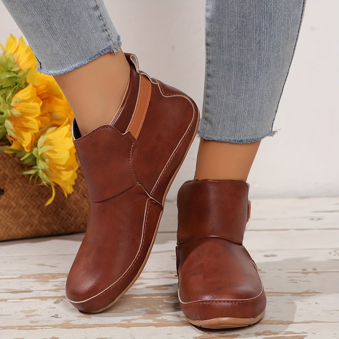 Laure | Bottines Femme Cuir Plates Confort