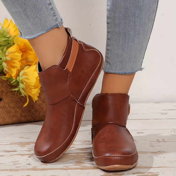 Laure | Bottines Femme Cuir Plates Confort