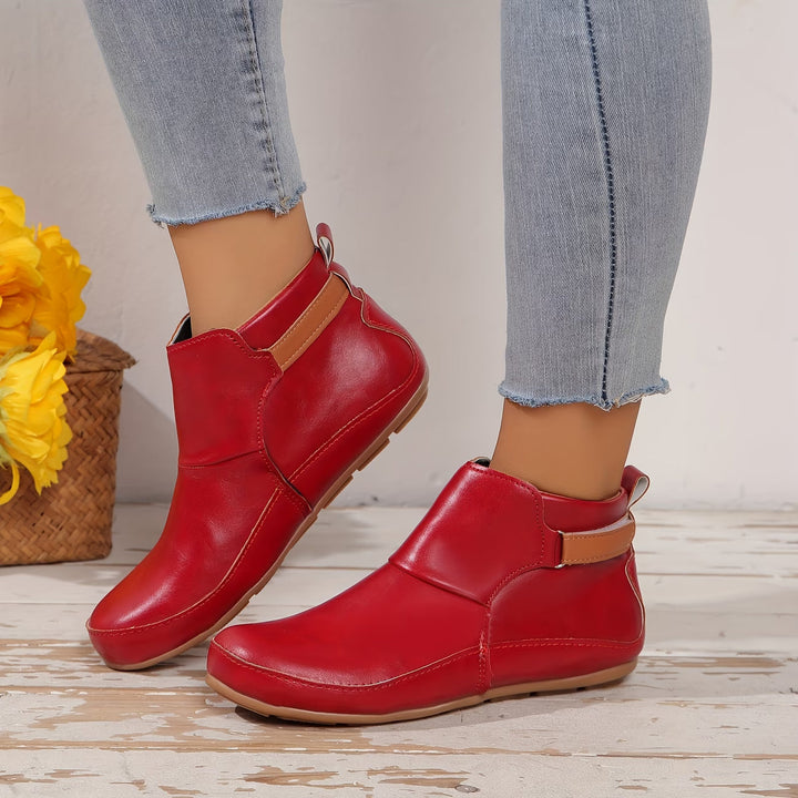 Laure | Bottines Femme Cuir Plates Confort