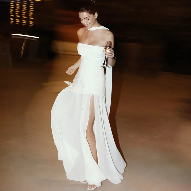 Laure | Robe Maxi Blanche Invitée Mariage
