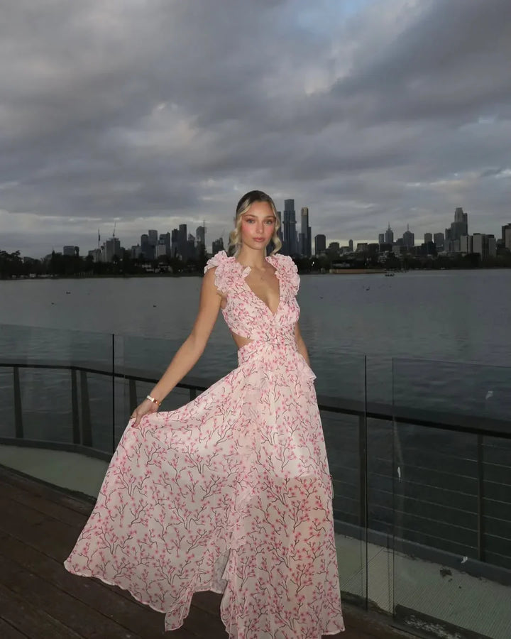 Laure | Robe Maxi Fleurie Invitée Mariage Femme