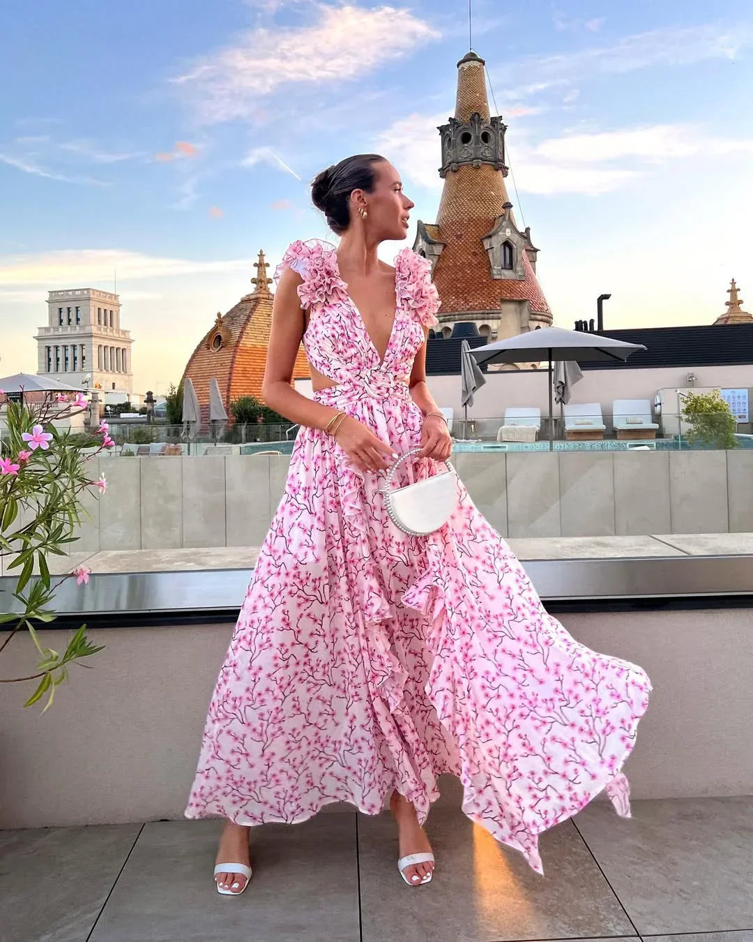 Laure | Robe Maxi Fleurie Invitée Mariage Femme