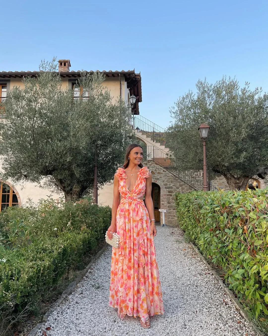 Laure | Robe Maxi Fleurie Invitée Mariage Femme