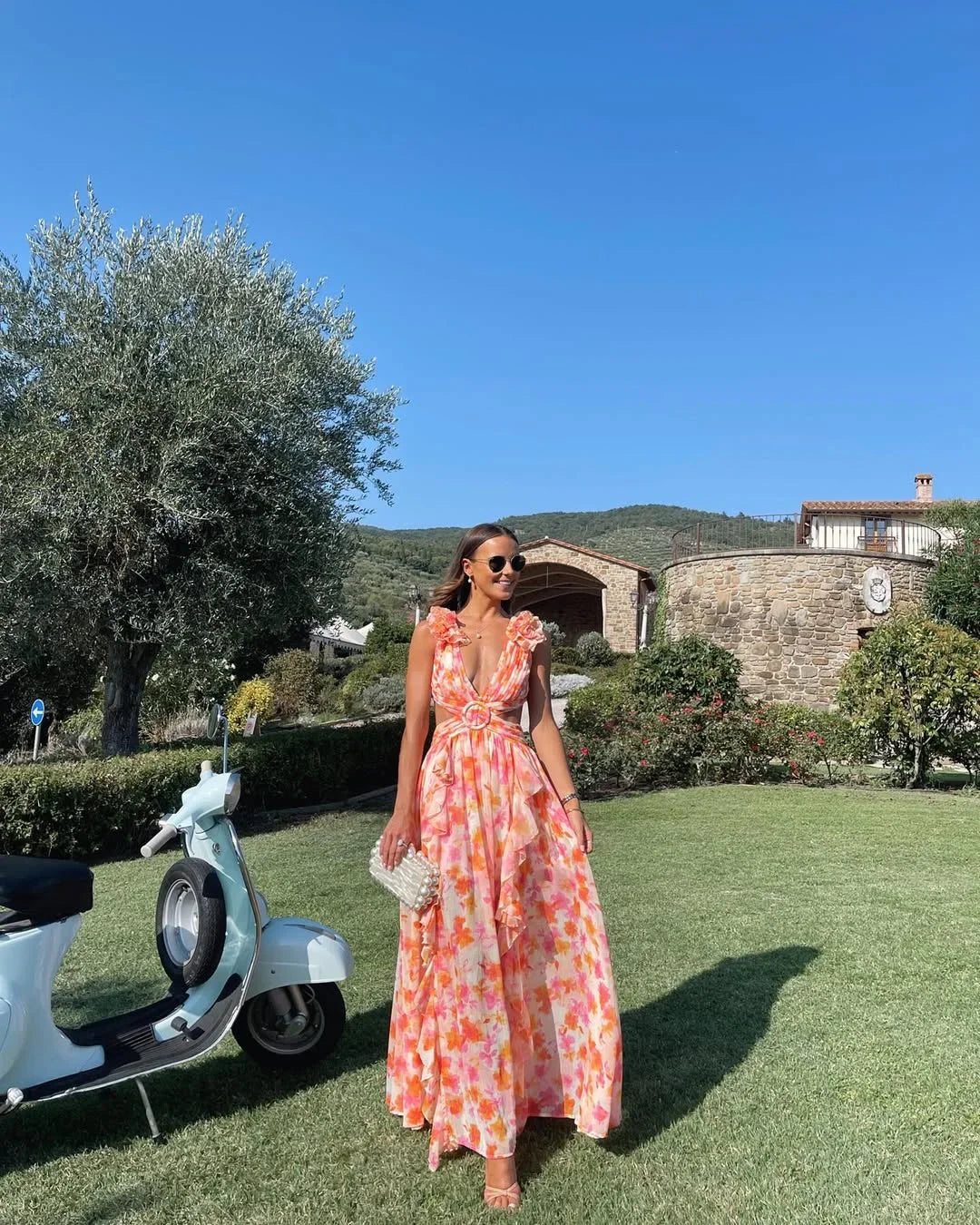 Laure | Robe Maxi Fleurie Invitée Mariage Femme
