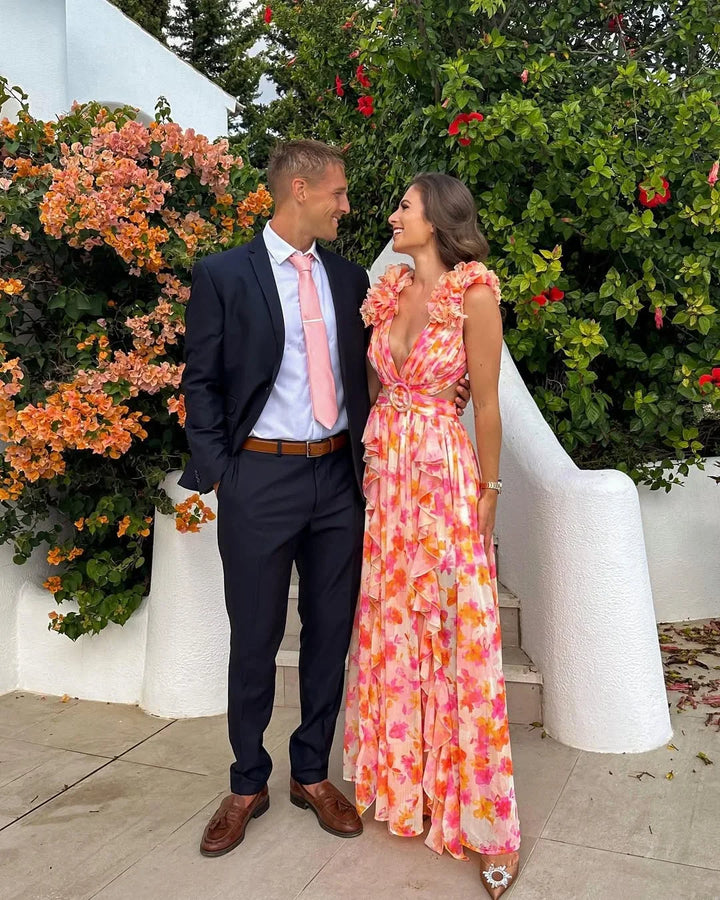Laure | Robe Maxi Fleurie Invitée Mariage Femme