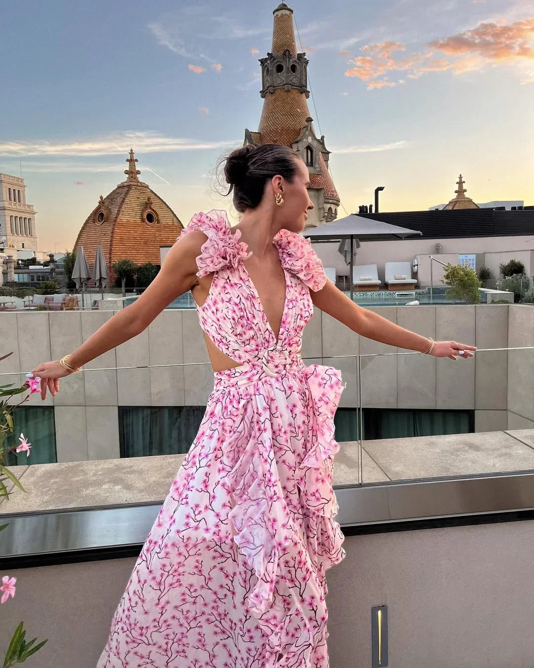 Laure | Robe Maxi Fleurie Invitée Mariage Femme