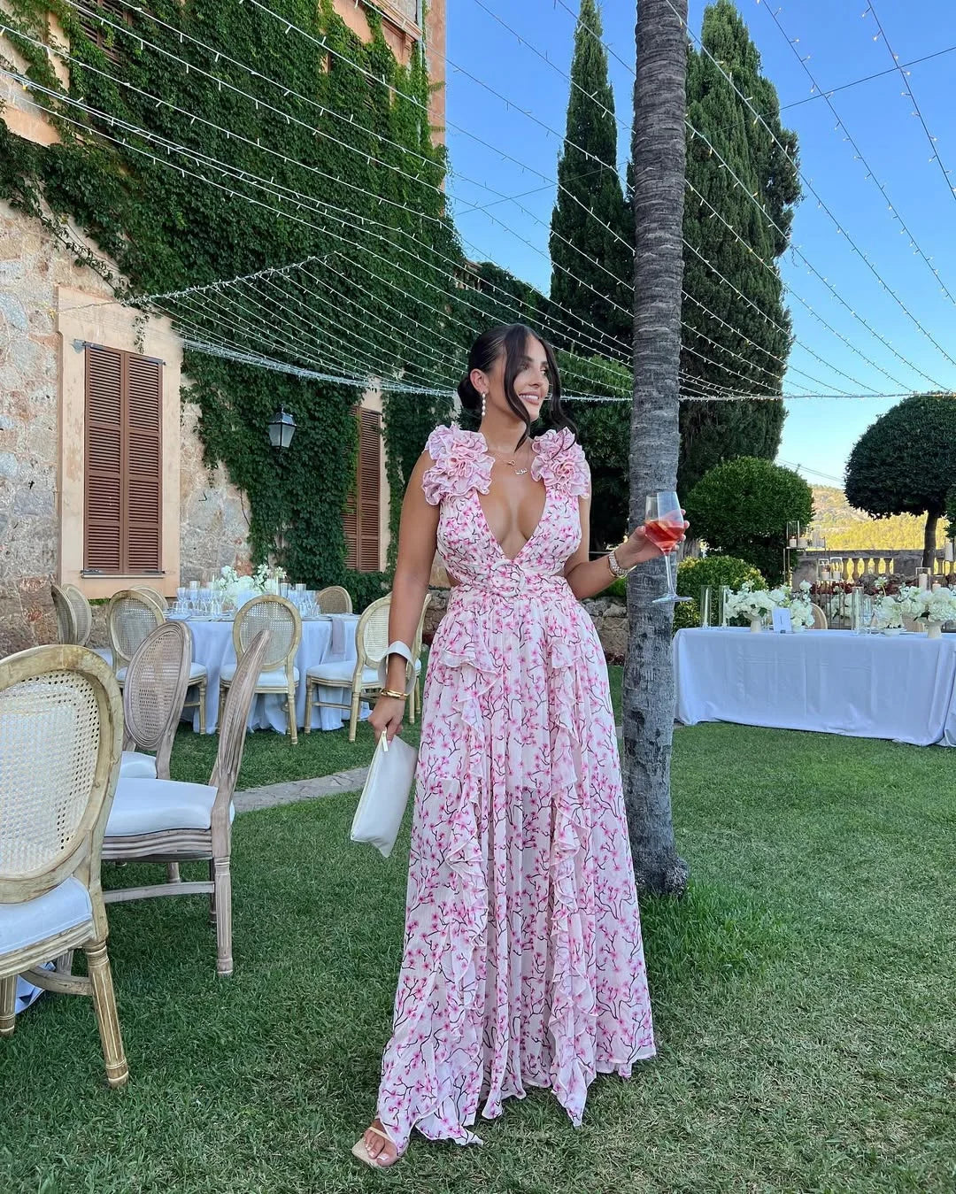 Laure | Robe Maxi Fleurie Invitée Mariage Femme