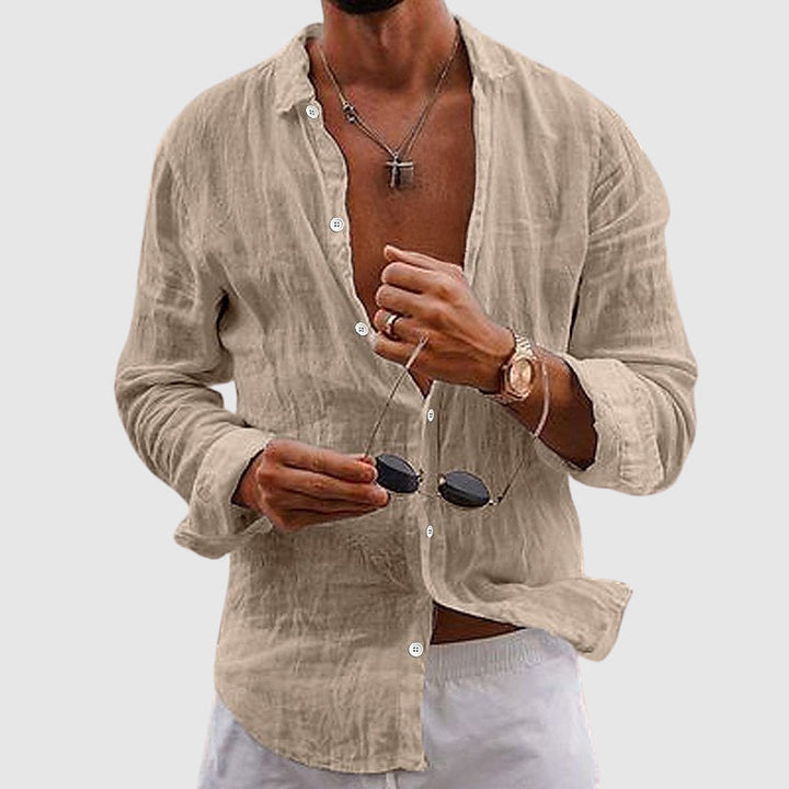 Laurent | Chemise Homme Lin Manches Longues