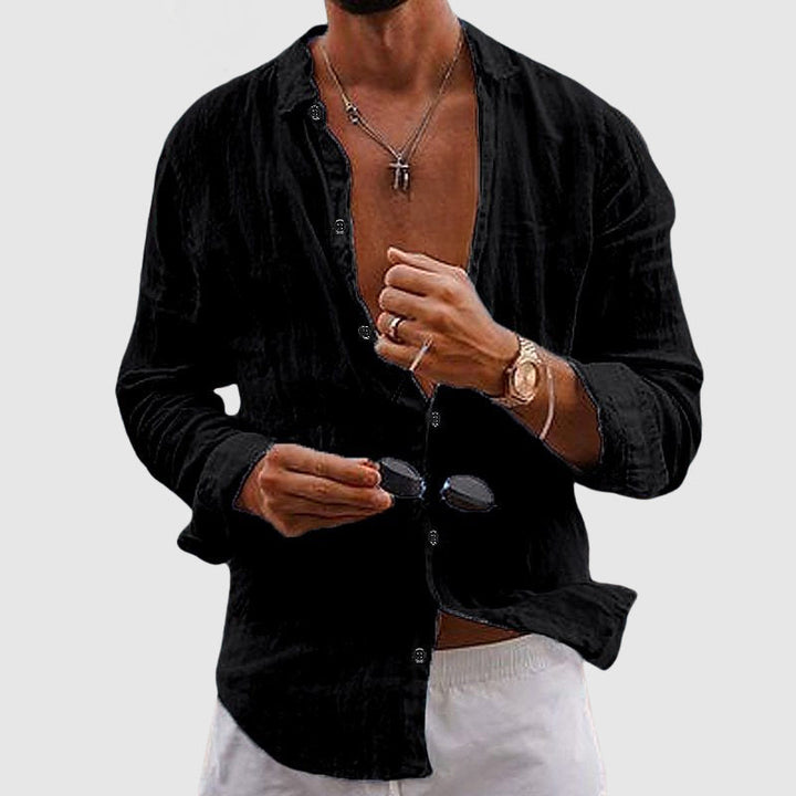 Laurent | Chemise Homme Lin Manches Longues