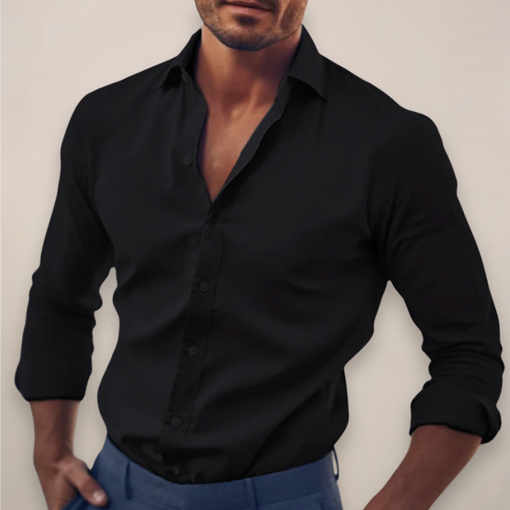 Laurent | Chemise Homme Manches Longues Marine