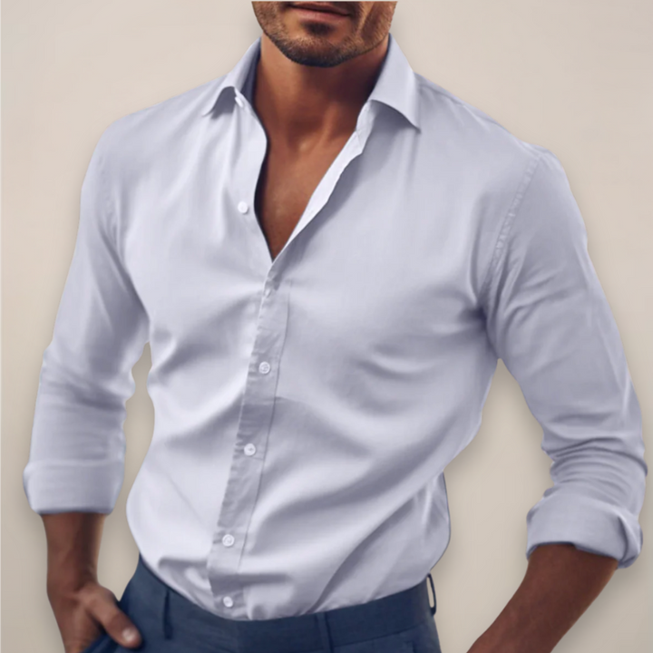 Laurent | Chemise Homme Manches Longues Marine