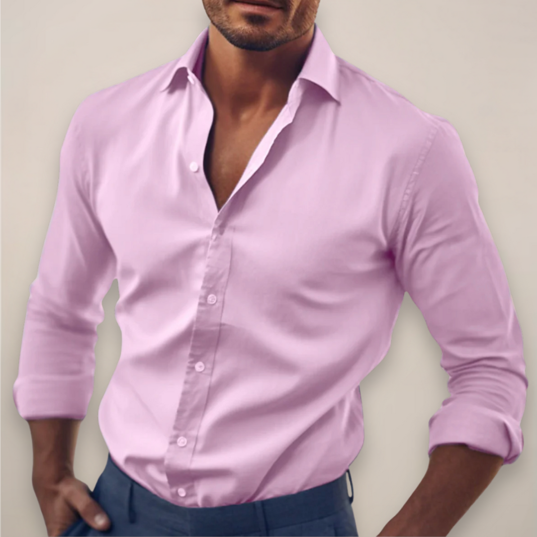 Laurent | Chemise Homme Manches Longues Marine