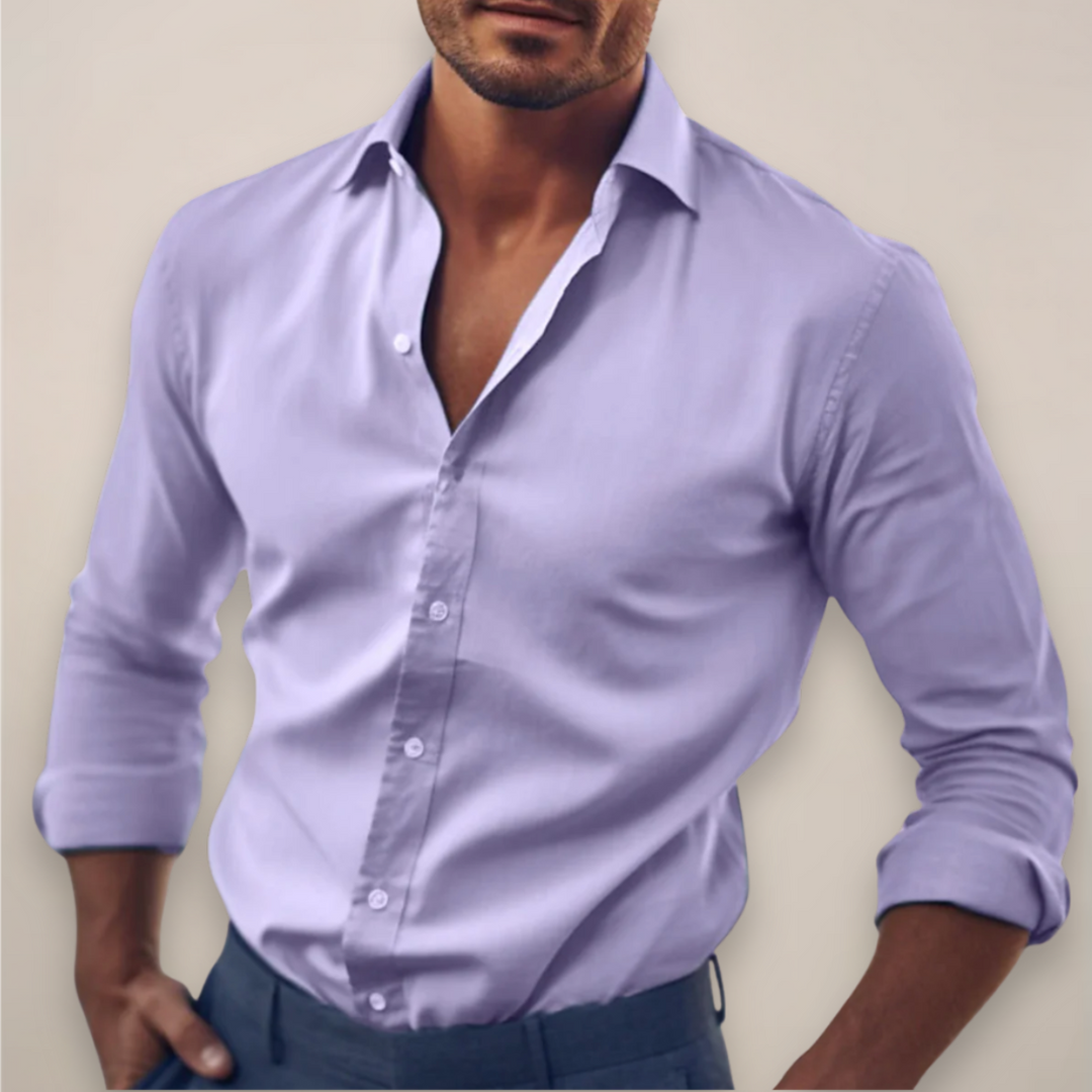 Laurent | Chemise Homme Manches Longues Marine