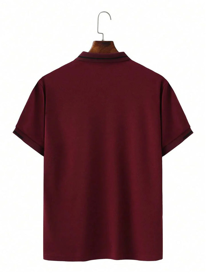 Laurent | Polo Homme Marine Rayures Contrastantes