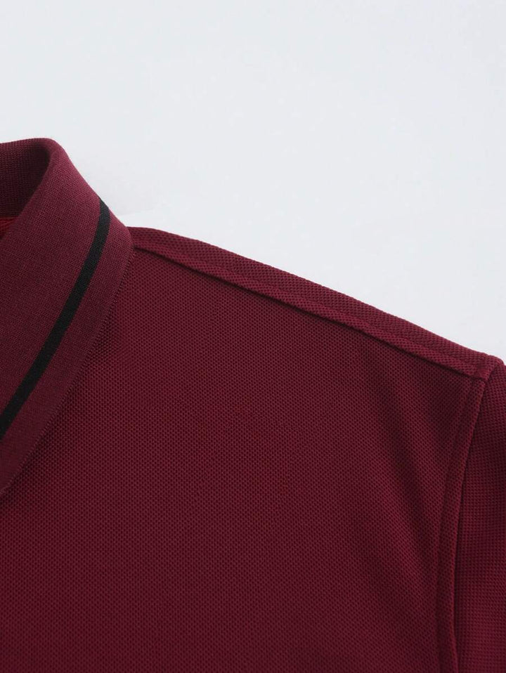 Laurent | Polo Homme Marine Rayures Contrastantes