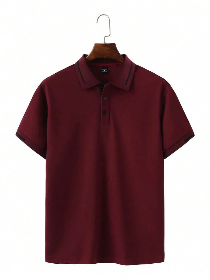 Laurent | Polo Homme Marine Rayures Contrastantes