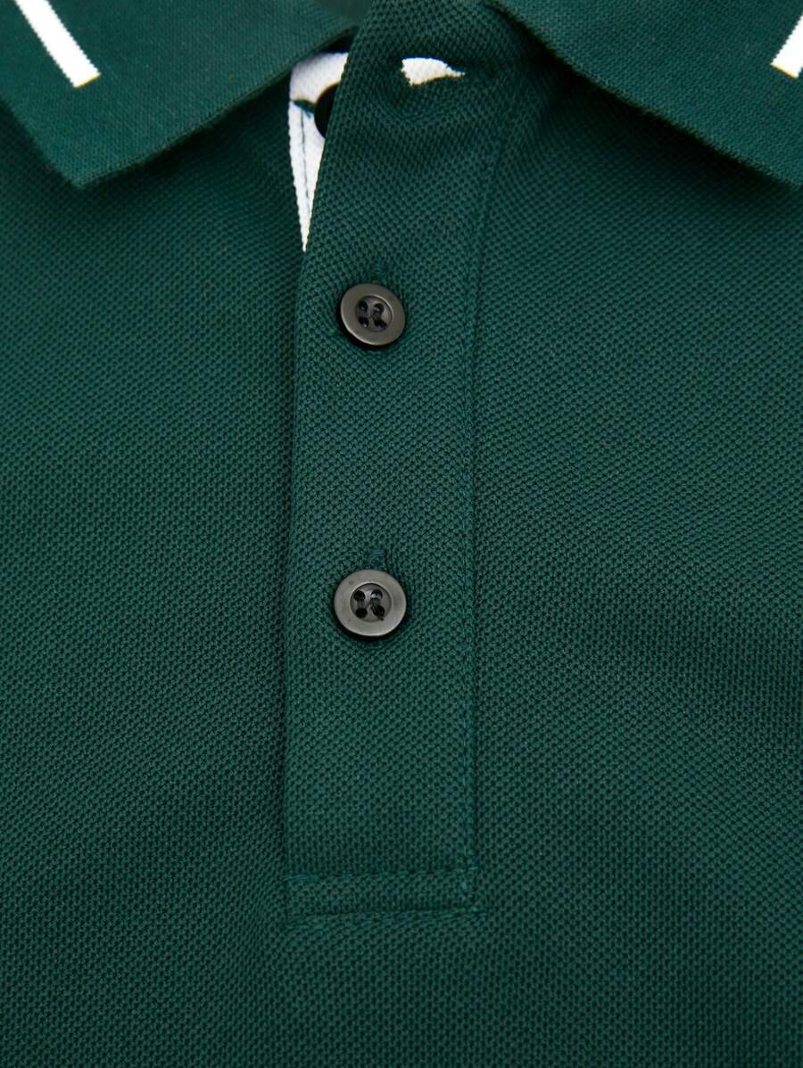 Laurent | Polo Homme Marine Rayures Contrastantes