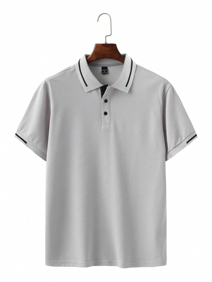 Laurent | Polo Homme Marine Rayures Contrastantes