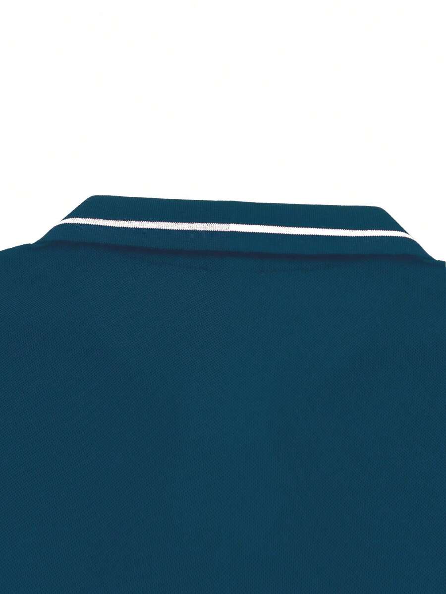 Laurent | Polo Homme Marine Rayures Contrastantes
