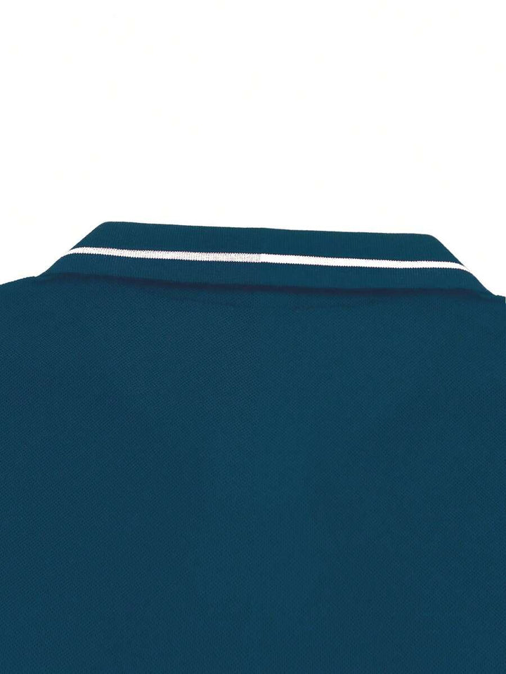 Laurent | Polo Homme Marine Rayures Contrastantes