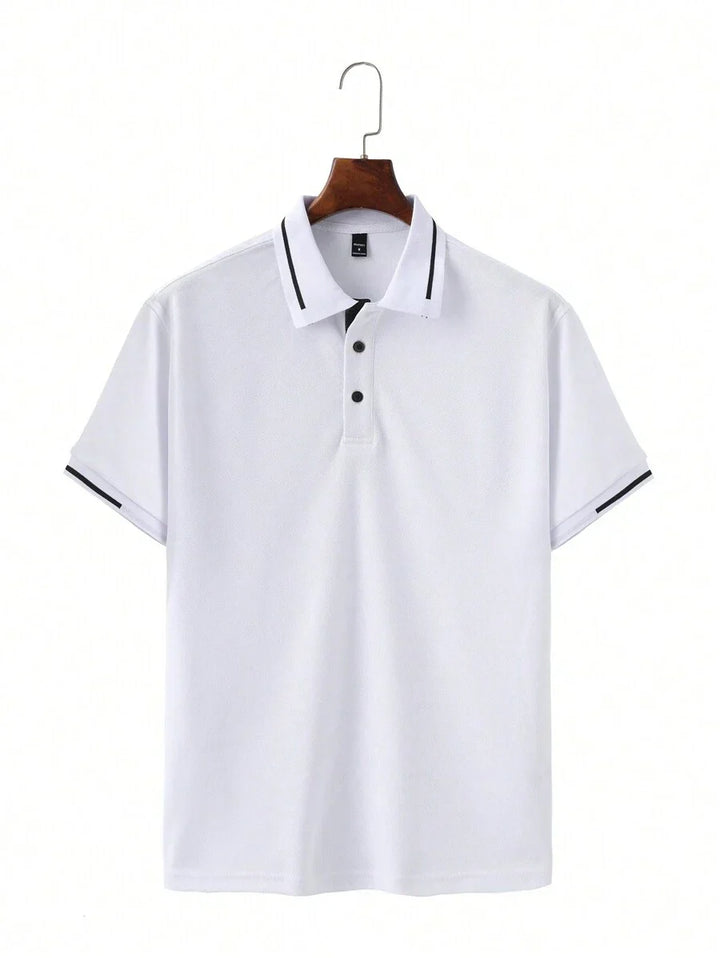 Laurent | Polo Homme Marine Rayures Contrastantes