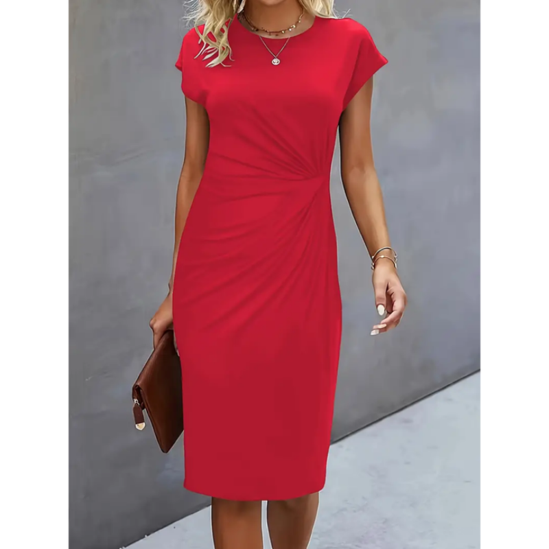 Laurie | Robe Femme Fourreau Manches Courtes
