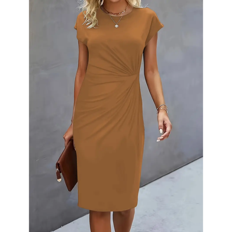 Laurie | Robe Femme Fourreau Manches Courtes