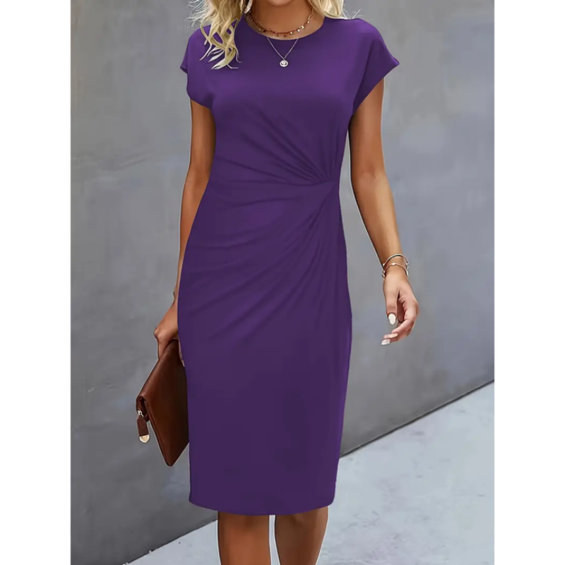 Laurie | Robe Femme Fourreau Manches Courtes