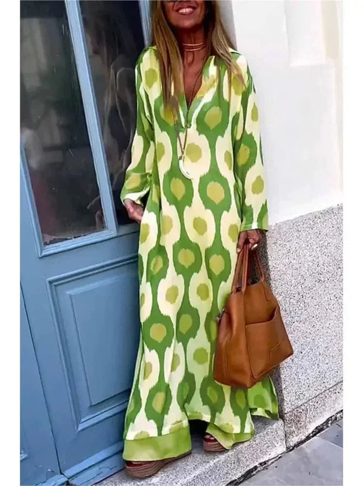Laurie | Robe Femme Longue Imprimé Graphique