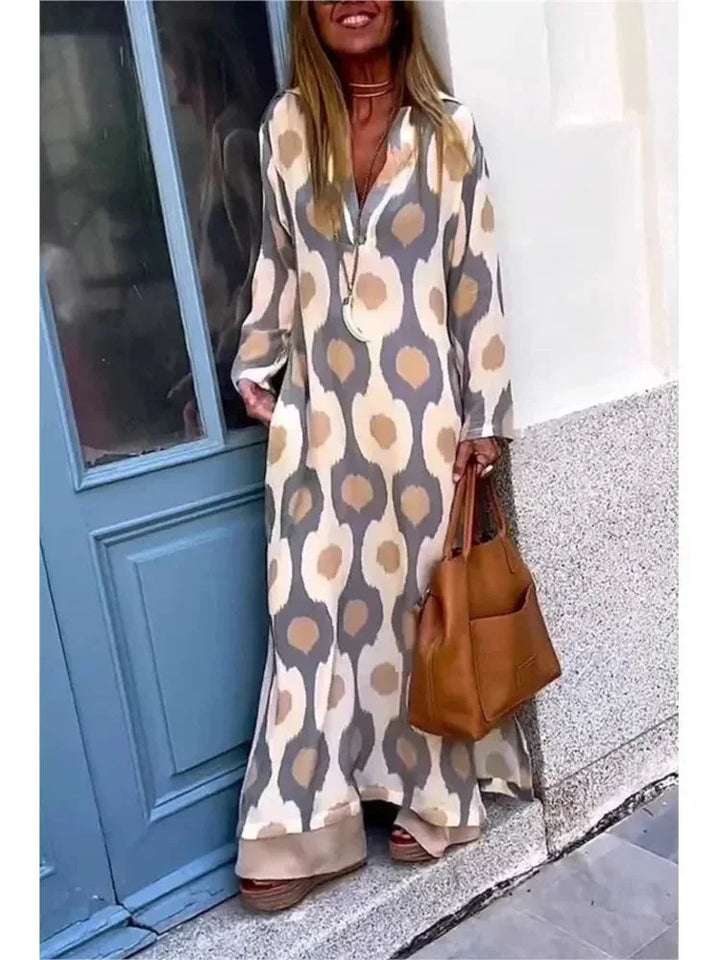 Laurie | Robe Femme Longue Imprimé Graphique