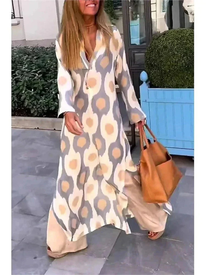 Laurie | Robe Femme Longue Imprimé Graphique